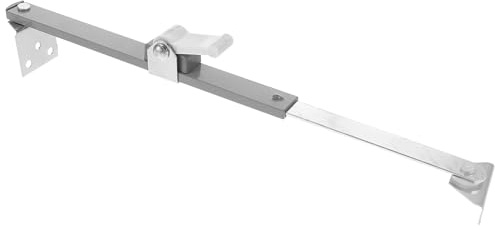 SHOWERORO Pestillo Antivuelco de Acero Inoxidable para Ventanas Abatibles, Bisagra Ajustable Resistente al Viento, Soporte Telescópico de Fijación Segura para Herrajes de Ventana, Limitador