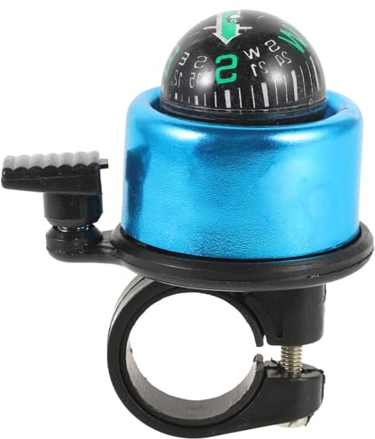 FRCOLOR Campanello per Bicicletta in Lega di Alluminio Bussola, Piccolo Campanello Rumorista per Mountain Bike e Bici Pieghevole, Accessorio per Ciclismo Suono Nitido e Installazione