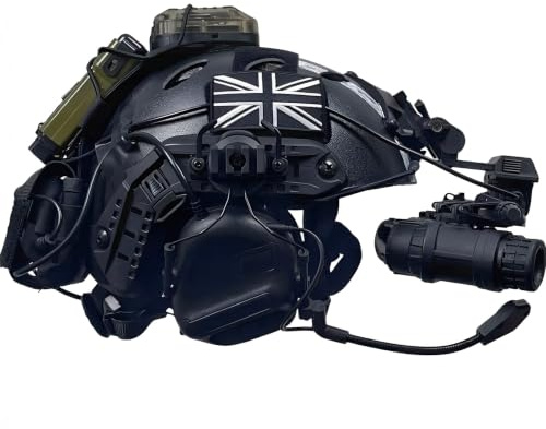 LZAQHMT Conjunto De Casco Táctico para Airsoft 6 En 1 Incluye Auriculares, Modelo De Réplica GPNVG18, Luces De Señalización para Equipo De Paintball Y Cosplay