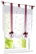 Raffrollo mit Stickerei Band Raffgardinen Voile Transparent Schlaufen Vorhang (BxH 100x140cm, Beere)