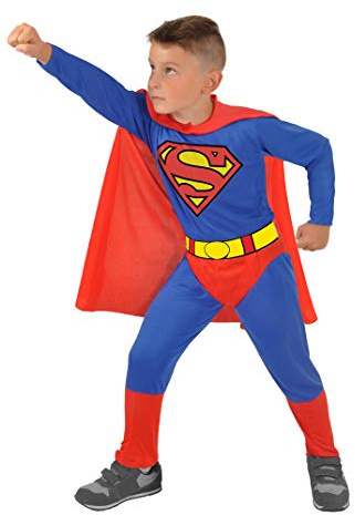 Ciao Enfants et garçons Superman Enfant Original Dc Comics (Taille 10-12 Ans) Costume, Bleu/Rouge, ans EU