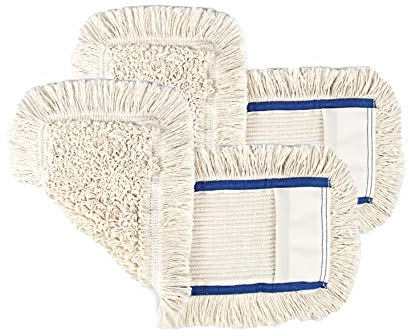 BELLANET Baumwolle Wischbezüge für Parkett und Echtholzböden 50cm, Profi-Aufnehmer mit Naturfasern, 2 STK.