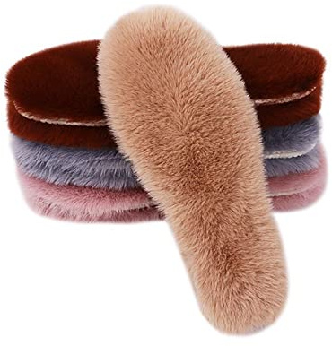 NC 5 par 5 färger innersulor fårskinn lammull blandade skoinlägg unisex får ull fleece innersulor varma mjuka mysiga för skor, gummistövlar, tofflor, stövlar