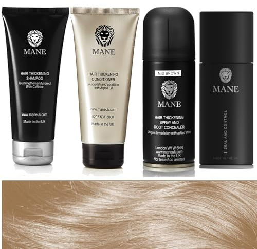 MANE Hair Thickening Spray Travel Pack (Medium Brown)