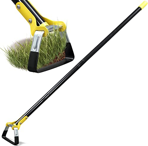 Azada de jardín, azada para suelos pesados y duros de 6 pies