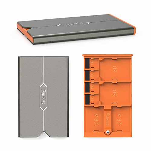 SMALLRIG SD-Kartenhalter Speicherkarten-Aufbewahrungskoffer 8 Steckplätze für 2 SD-Karten + 2 CFexpress Typ-A-Karten + 4 TF-Karten - 4107