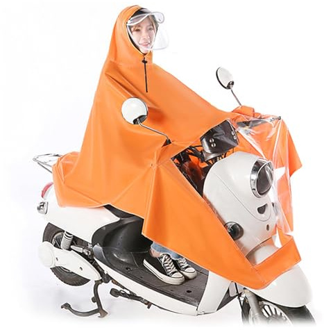 SIXRUN Elektronischer Fahrrad-Regenumhang, Elektrischer Fahrrad-Regenponcho, Tragbarer Wasserdichter Fahrrad-Regenmantel für Motorrad-Erwachsene, 5XL (#12)