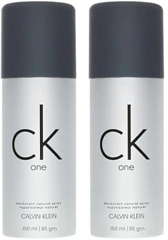 CALVIN KLEIN CK One Deodorant Spray Unisex 150ml (Paquete de 2)