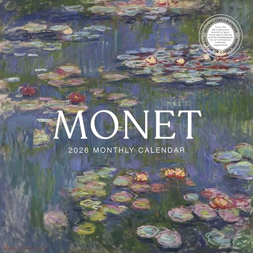 Monet Calendar 2026 | 12” x 24” Impressionism Wall Calendar 12 Month: Oscar Claude Monet | Marble City Press | Art Calendar | Museum, Fine Art | Small Family Owned Business | Sustainable Plastic Free Packaging, Thick Art Paper
