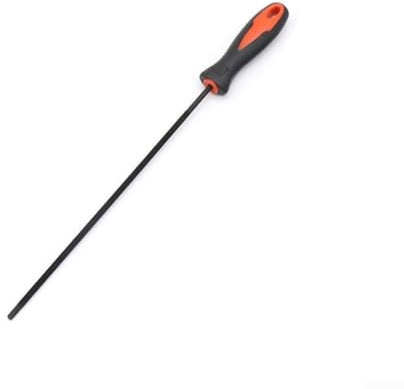 Lime ronde en acier avec poignée en plastique pour affûtage de chaîne, 4,0 mm, 4,8 mm, 5,5 mm, compatible avec chaînes 3/8, 325 et 404 (4 mm)