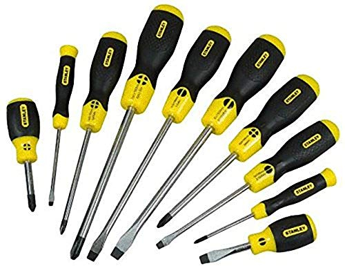STANLEY CUSH Grip Screw Driver Set FLD/PH 10PCE