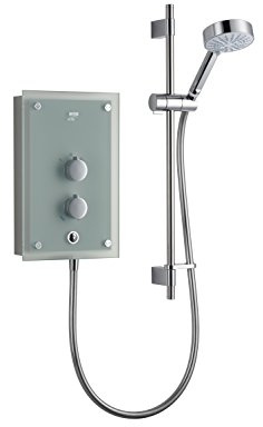 Mira Showers 1.1634.011 Azora 9.8 Kw Thermostatic Electric Shower - Frosted Glass/Chrome
