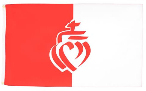 AZ FLAG - Drapeau Département de la Vendée - 150x90 cm - Drapeau Cœur Vendéen 100% Polyester Avec Oeillets Métalliques Intégrés - Pavillon 110 g