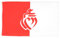 AZ FLAG - Drapeau Département de la Vendée - 150x90 cm - Drapeau Cœur Vendéen 100% Polyester Avec Oeillets Métalliques Intégrés - Pavillon 110 g