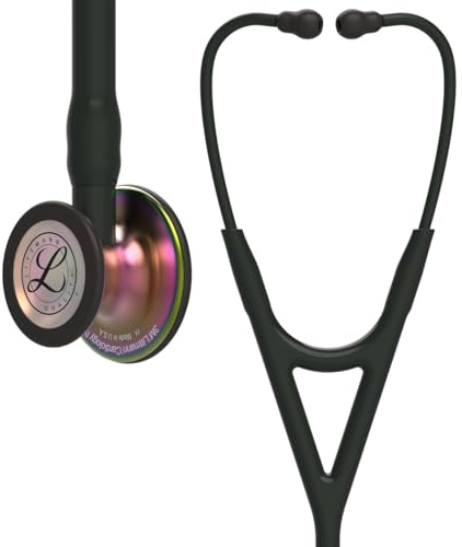 3M™ Littmann® Cardiology IV™ Stethoskop mit Kostenlos Lasergravur (Schwarz - Rainbow - 6165)