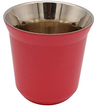 Dianoo Tazza Da Caffè Tazze Da Espresso In Acciaio Inox Parete Doppia Isolato Termicamente Capsula Fucsia