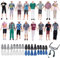 14 PCS Doll Clothes Compatible with Doll Clothes and Accessories, Including 3 Tops 3 Pants 6 Shoes 1 Glasses and 1 Earphone(Random Style)