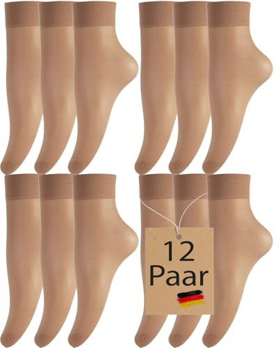 BANANANALU 12 par fina strumpor nylonstrumpor fina strumpor silkesfina, Karamell 12 par, one size