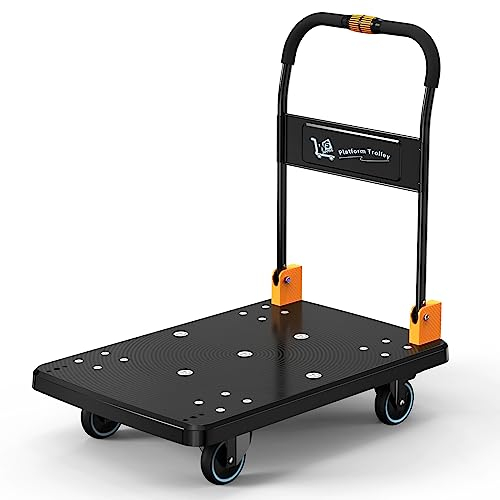 N&S Juvyig Carro de Transporte Plegable con una Sola Mano 200 kg Carrito silencioso