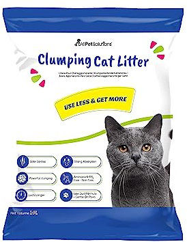 AllPetSolutions Low Dust Clumping Cat Litter 20L - Highly Absorbent, Odour Eliminating, Hygienic, Unscented Natural Bentonite Clay Cat Litter for All Kittens and Cat Breeds