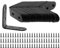 PUCSIQ 24 Stuck Winkel Klammern 40 x 40mm Winkelverbinder Schwarz L form Winkelverbinder Edelstahl L Eckwinkel mit Schrauben für Holzmöbel Tische Bücherregale Schränke Wandbefestigungen