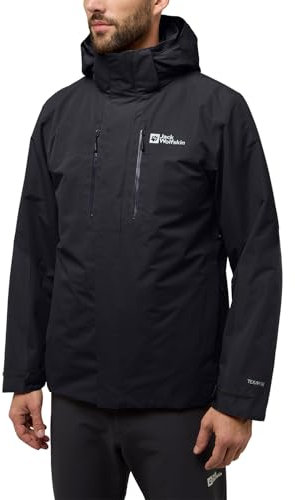 Jack Wolfskin Herren Jasper 3in1 Jkt M, Schwarz, XL EU