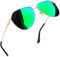 Joopin Polarisierte Sonnenbrille Herren Grün Verspiegelt und Große Sonnenbrille Damen UV400 Metallrahmen für Fahren und Tourismus Sunglasses Green (Grün Verspiegelte)