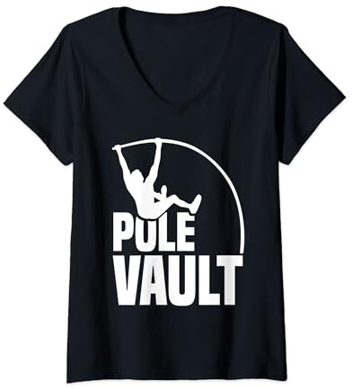 Womens Pole Vaulting Shoes Pole Jumping Spikes Gloves Pole Vault V-Neck T-Shirt