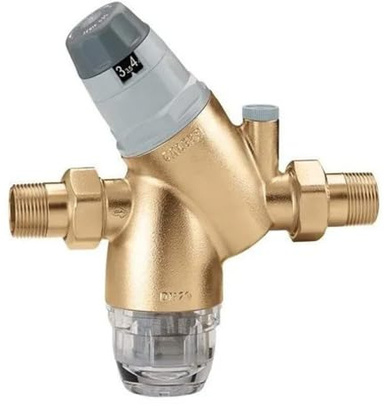 Caleffi - Riduttore di pressione con filtro da 3/4 + filtro di ricambio + manometro