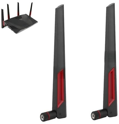 lcyen 10dBi Dual-Band WiFi Antenna for PC Motherboard Router Camera 2.4GHz/5.8GHz Omnidirectional Aerial Compatible with ASUS RT-AC68U and PCI-E Network Cards