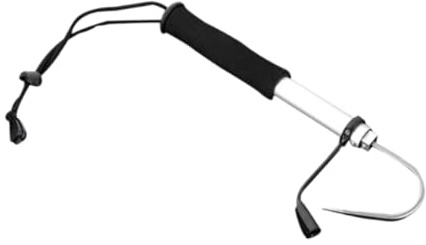 JISADER Fisch Gaff Haken, Teleskop-Fischgaffel mit Ergonomischer Griff, Teleskop Gaff Haken Speer Haken Einziehbar, Meeresangeln ​Fischgaff mit Landehilfe Speerhaken für Salzwasserfischerei