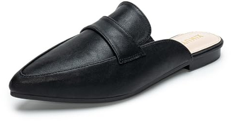 Platta tofflor, bröllop, spetsig tå, dam, eleganta rygglösa Loafers, gästskor för ceremonier, mottagning