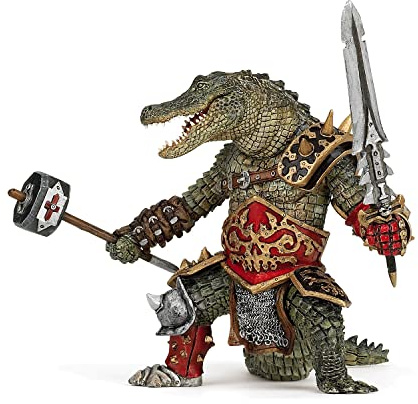 Papo - Realistic Mutant Crocodile Figure - Ages 3+ - Fantasy & Medieval Collection - Creative Play Fantasy Adventure - Gift Idea Toy for Girls and Boys - 15 Cm