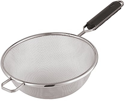 Paderno 12622-20 Colino a Rete – Scolapasta con manico Abs antiscottatura, ideale per filtrare, scolare e setacciare, rete in acciaio Inox, diametro 23 cm
