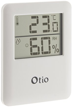Thermomètre hygromètre magnétique LCD - blanc - Otio