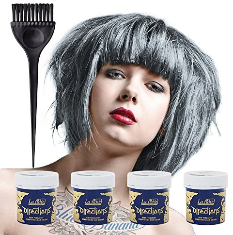 La Riche Directions 4 Packungen Haarfärbemittel, 88 ml, Silver – Silber