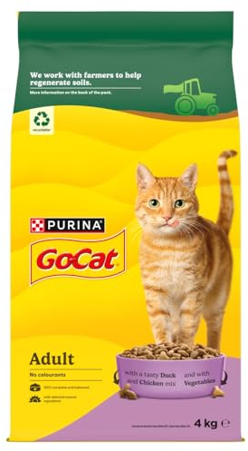 GO-CAT Adult Chicken and Duck Dry Cat Food 4kg (Pack of 2)