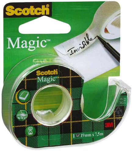 Scotch 11219 3M Klebefilm Magic 810, unsichtbar, im Handabroller