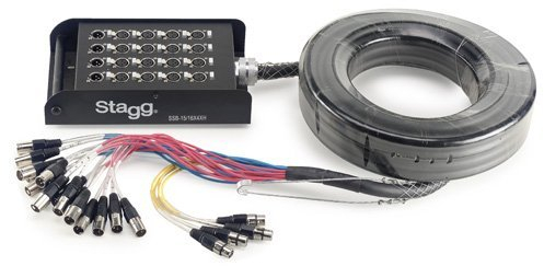 Stagg 20975 5 m 16 x Hembra XLR entradas/salidas 4 x macho XLR Etapa caja con Multicore Cable