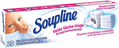 Soupline Voiles Sèche-Linge Douceur & Soin 20 Pièces - Lot de 3
