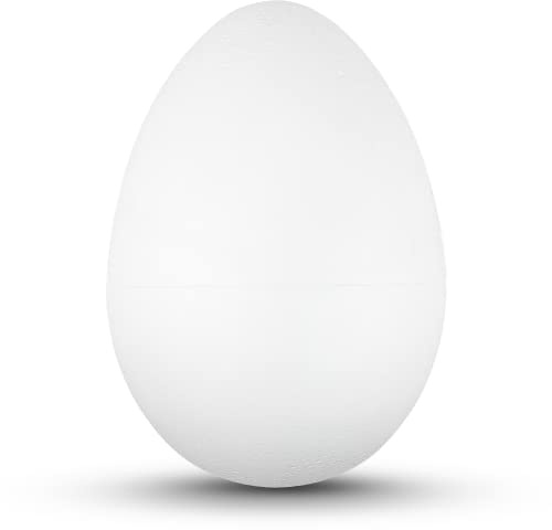 Netuno 5 Stück Styroporeier 12 cm Eier aus Styropor weiß Deko-Styroporeier Ostereier ideal für Ostern Dekoration Basteln Modellierung als Geschenk DANW