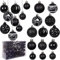 Ywlake 100Pcs Christmas Ball Ornaments for Christmas Tree Decoraion Baubles Shatterproof Balls Hanging Ornaments for Xmas Holiday Party Home Decorations (Black)