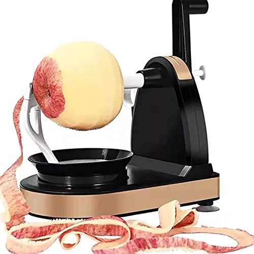 THREMA Pelador Y Descorazonador De Manzanas, Pelador De Manzanas Giratorio con Manivela Manual, Máquina Peladora De Frutas con Herramienta Descorazonadora, Pelado Rápido, para Restaurante De Cocina