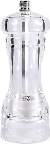 Manuale Pepe Grinder Spezie Corpo Acrilico Ceramica Lame Regolabile Rugosità Ricaricabile e Pepe Shaker, 6.5inch