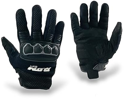 TLA RAM Motorrad-Handschuhe mit CE-Knöchelschutz, Größen bis 5XL für Herren & Damen. Atmungsaktiv, touchscreenfähig, für Motorrad, Scooter, Quad. Hoher Aufprallschutz, ideal für die Übergangszeit.