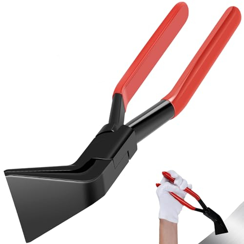 TOATELU Rot Abkantzange Falzzange: Abfalzen Werkzeug mit Rutschfestem Griff, Breit 60 mm Biegezange, Dachdecker Werkzeug aus Chrom-Vanadium-Stahl, Blechbiegezange für Heimwerker (45°)