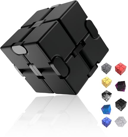 Infinity Cube Fidget Toy – Cubo antistress in lega di alluminio anti-stress e ansia per adulti, uomini e donne, giocattolo da scrivania ideale per lavoro o casa – Infinity Cube giocattolo da scrivania