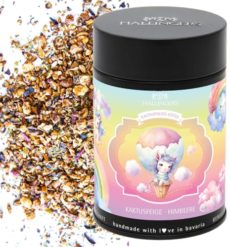 Hallingers Einhorn Eistee - Loser Cold Brew Früchtetee Eistee für Mädchen & Kinder kalt & warm aufgießbar Kaktusfeige-Himbeere (Dose) - Geschenkideen Weihnachten & Geschenke Adventskalender | Geburtst