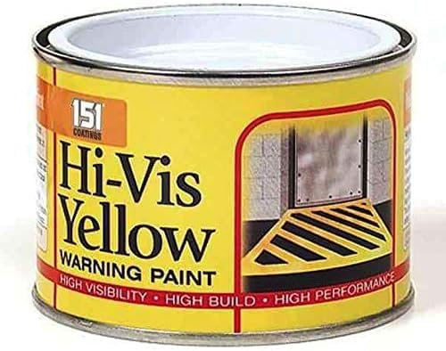 GSV Essentials 151 Coatings Non-Drip Paint, High Built, and High Performance, Quick Drying, For Both Indoor and Outdoor Use, Versatile Surfaces, 180ml (HI-VIS Yellow)