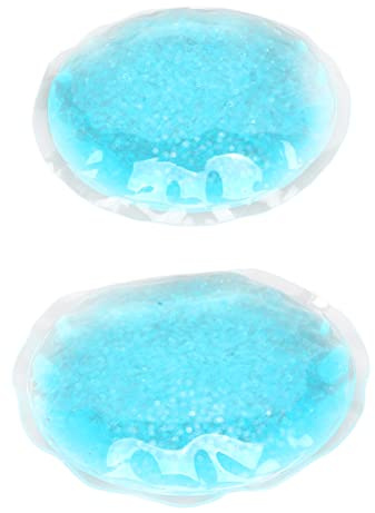 Jeffergarden Almohadillas de Gel para Ojos, Compresa Fría y Caliente para Aliviar la Tensión Ocular, Reduce la Hinchazón, Ojeras, Compresa Ergonómica Reutilizable para Ojos para Viajes en Casa y